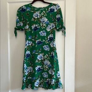 Banana Republic Green and Blue Floral Mini Dress
